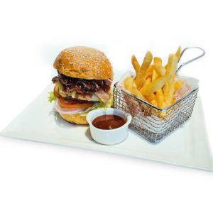 Bacon and Beef Burger Colombo